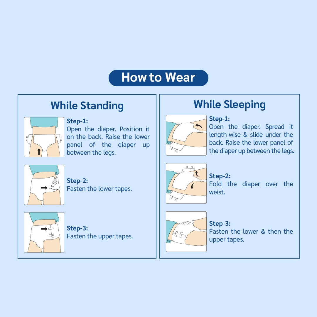 Open tape adult diaper for bedridden patients India