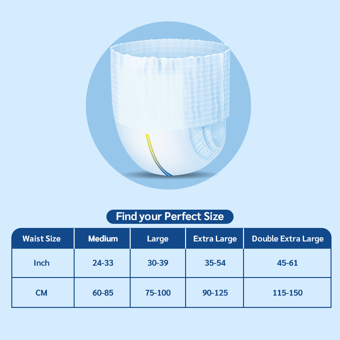 Adult pull-up diaper with 360 degree leak protection India