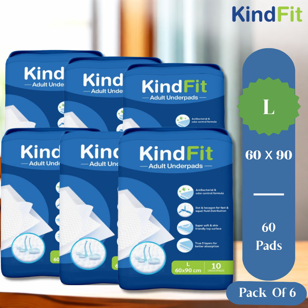 KindFit disposable underpads L size pack of 60 front view