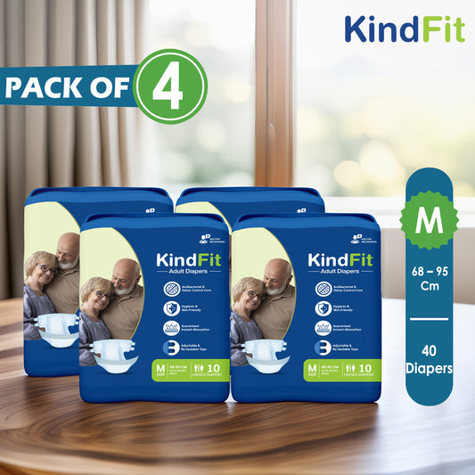 KindFit open tape adult diaper M size front view