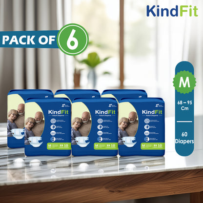 KindFit open tape adult diaper M size front view
