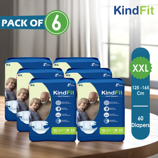 KindFit open tape adult diaper XXL size front view